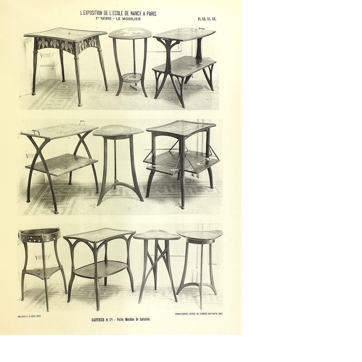 Wood Louis Majorelle French Art Nouveau Table For Sale