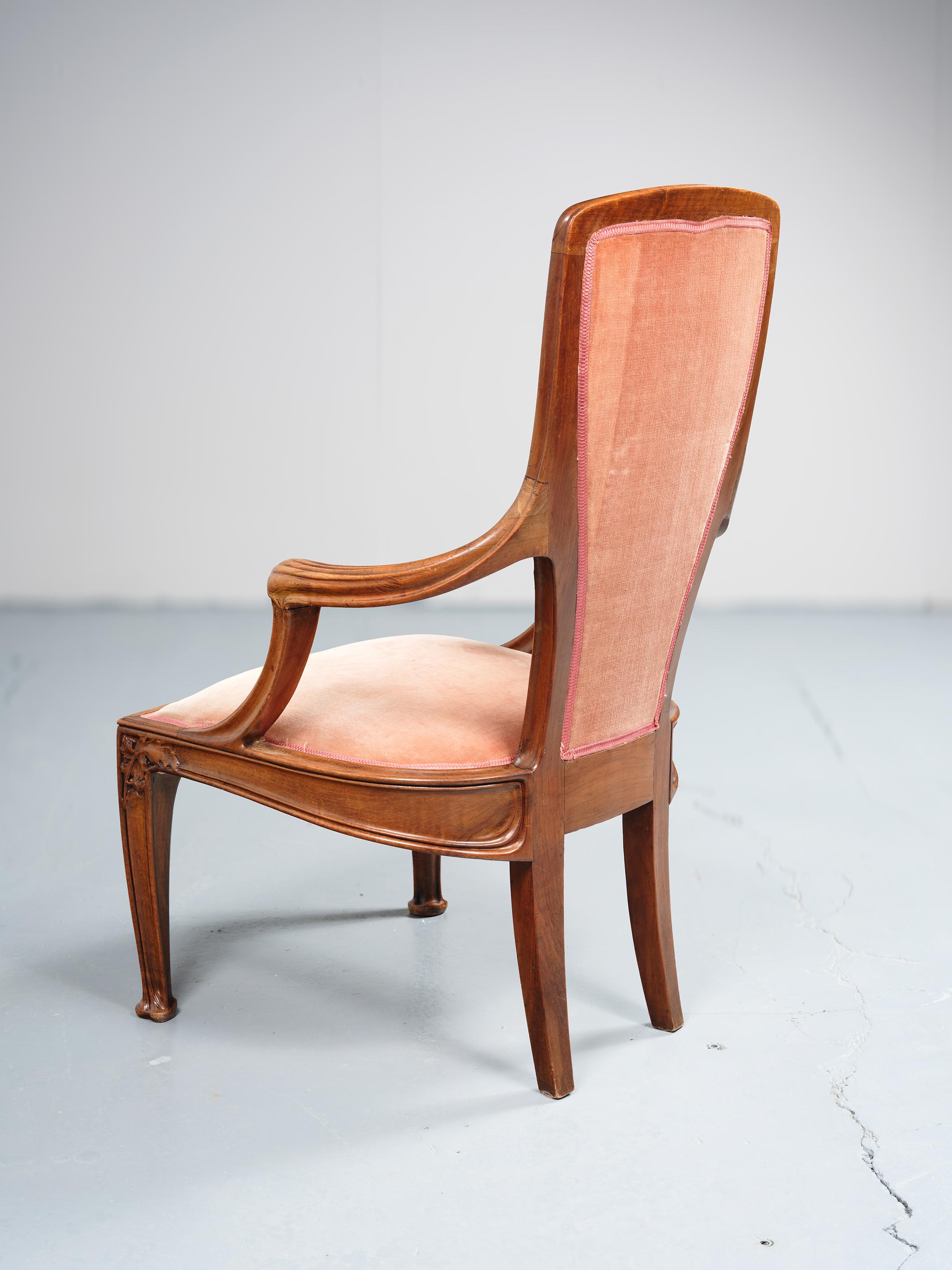 Art nouveau Louis Majorelle, Fauteuil important 