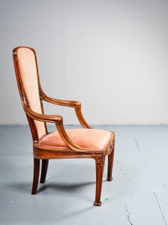 Louis Majorelle - Rare fauteuil à haut dossier "Les Tomates"