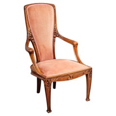 Louis Majorelle - Rare fauteuil à haut dossier "Les Tomates"