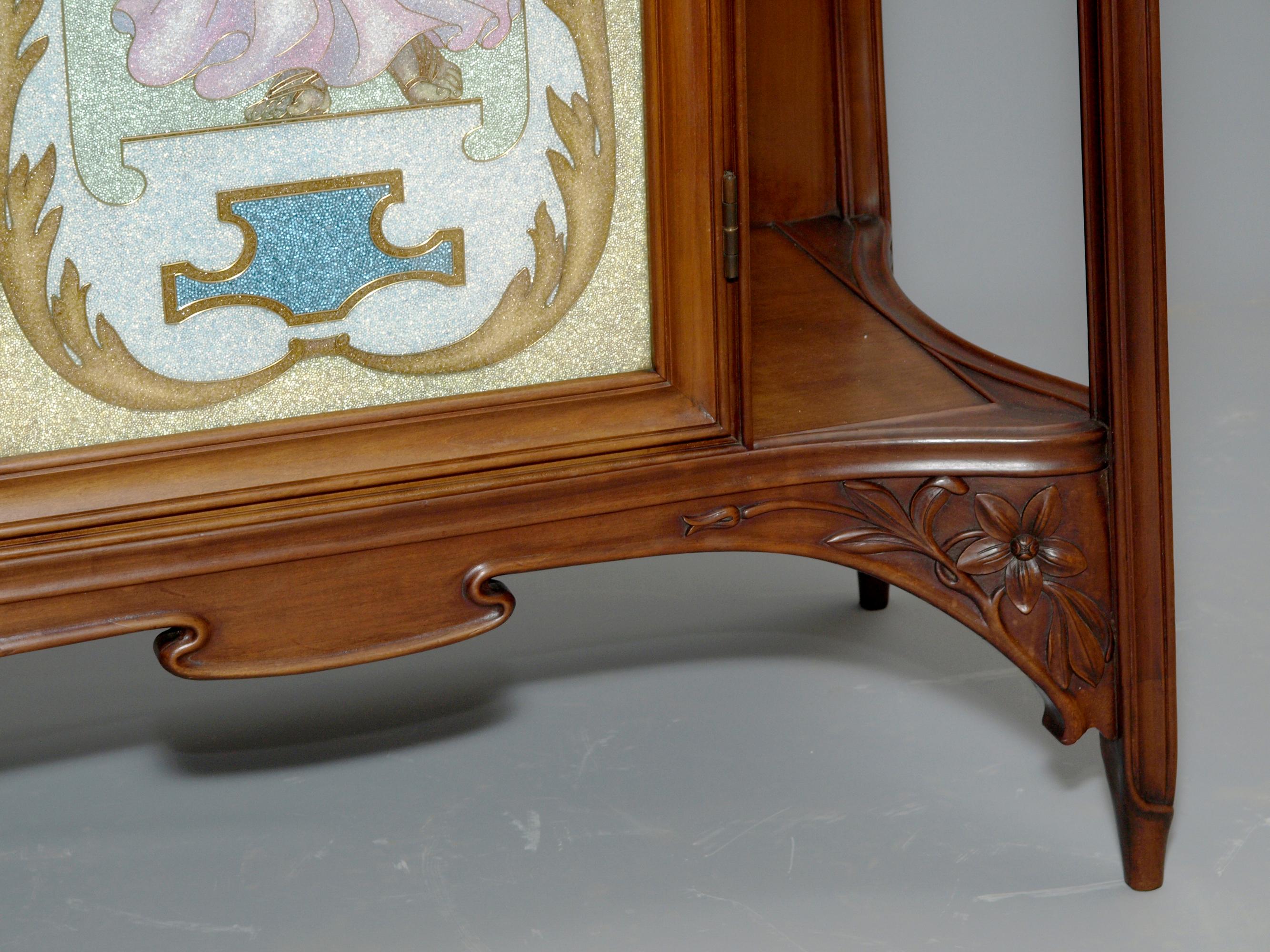 Cloisonne Art Nouveau Cabinet, Louis Majorelle Attributed For Sale 3