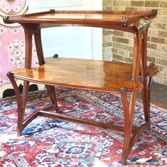 Louis Majorelle Two Tier Marquetry Table