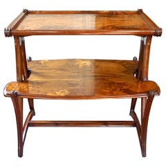 Louis Majorelle Two Tier Marquetry Table