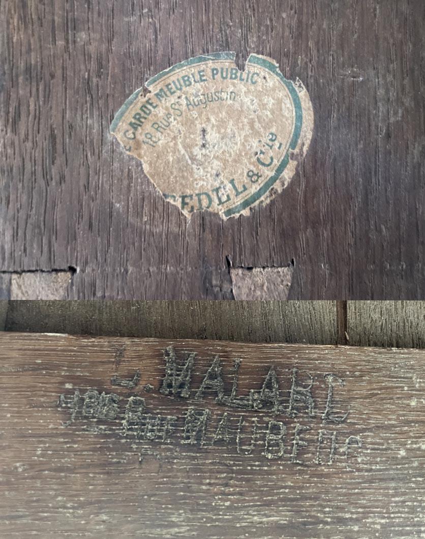 Louis MALARD, juego de dormitorio de nogal siglo XIX en venta