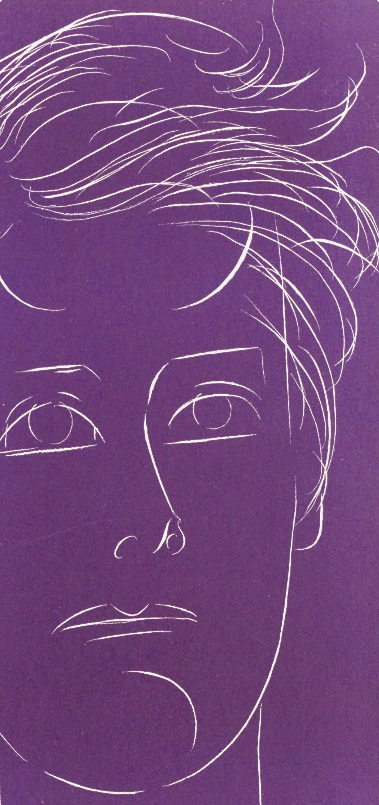 Rimbaud, Internationale Kunstsozietät XXe Jahrhundert (Violett), Landscape Print, von Louis Marcoussis