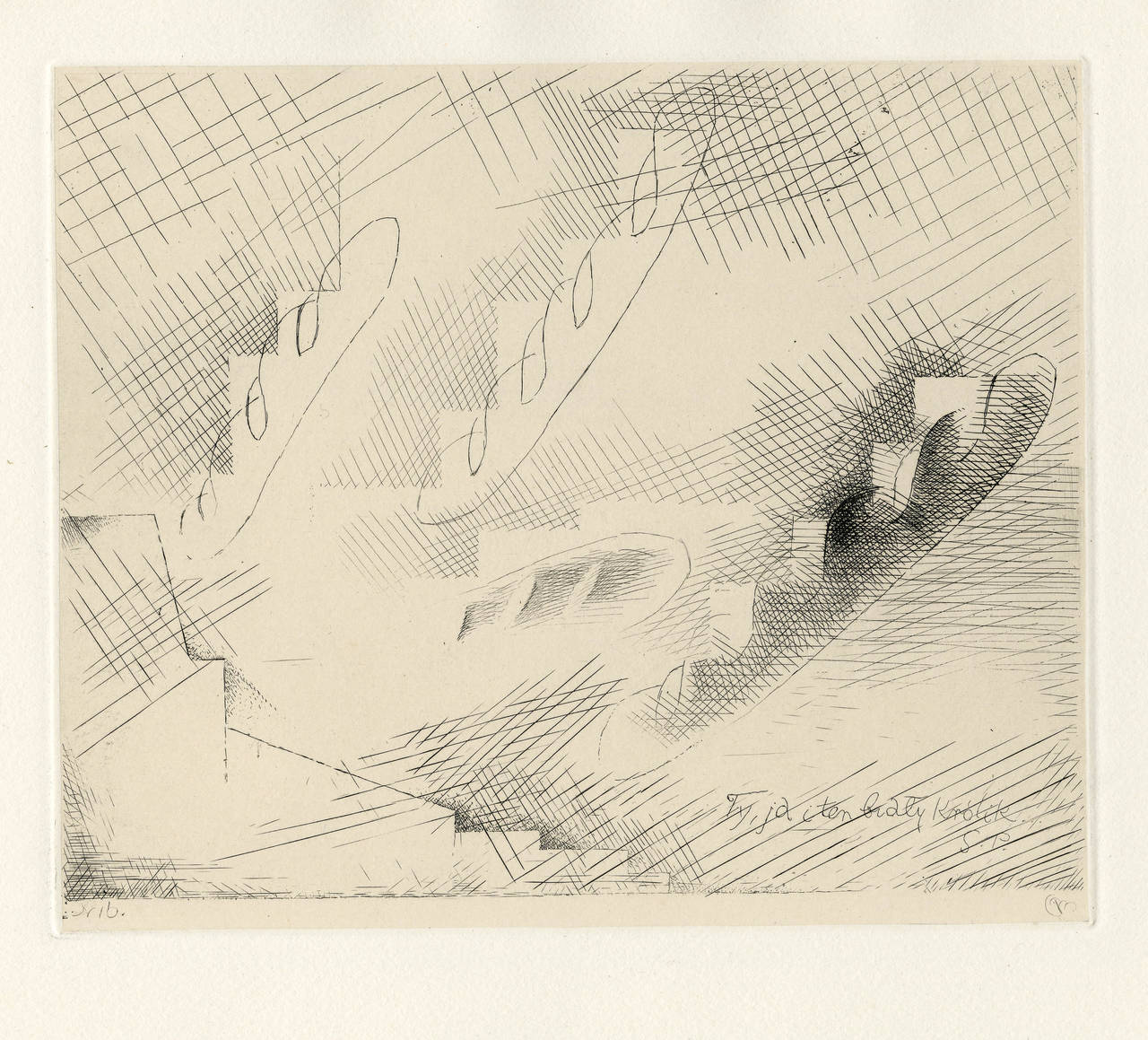Abstract Print Louis Marcoussis - Rue Caulaincourt