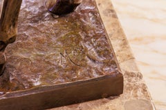 Louis Marie Moris  French bronze Napoleon on horseback . (1818-1883)