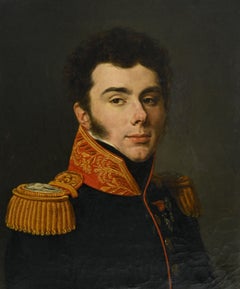 Porträt eines Oberstabsoffiziers des Cent-Suisses-Regiments der Maison du Ro