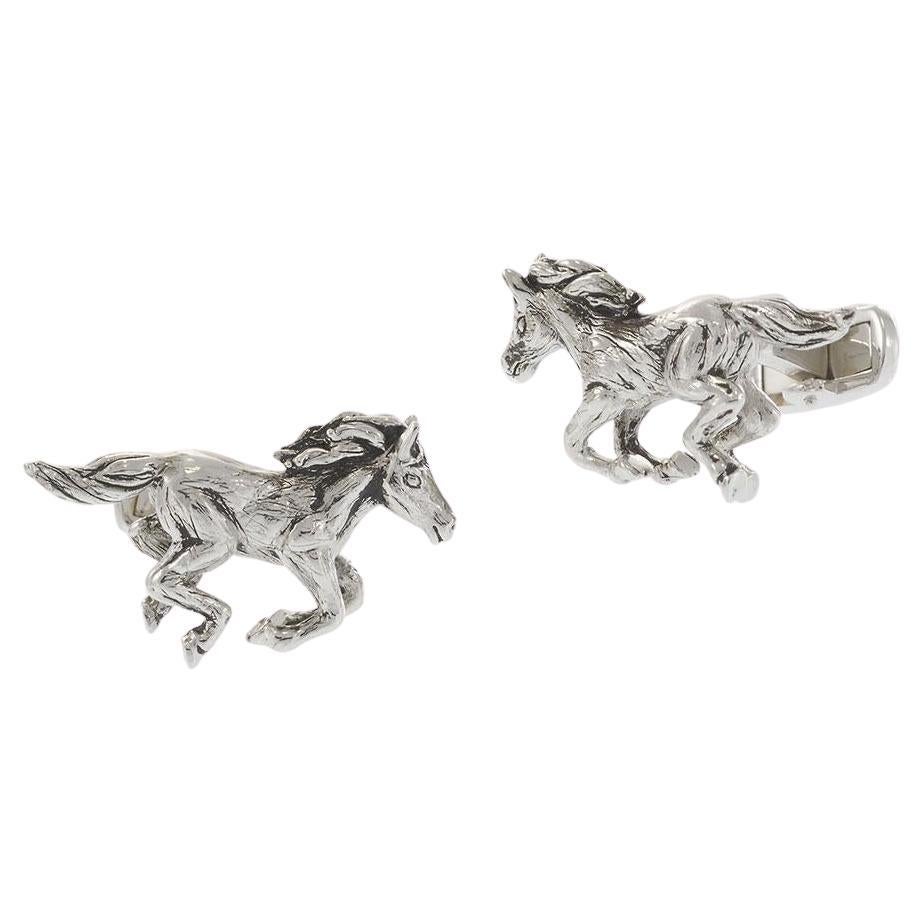 Louis Martin Sterling Silber Wildpferd Manschettenknöpfe