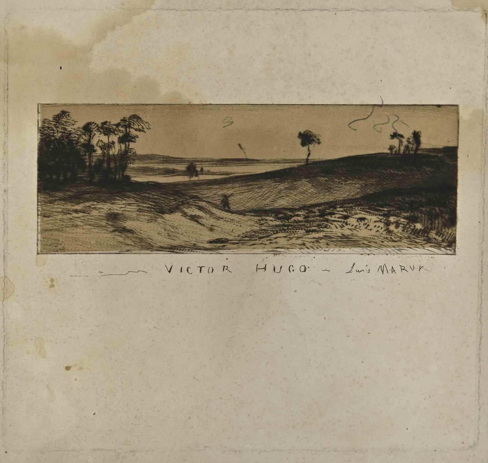 Nudes is an etching realized by Louis Marvy in the Late-19th Century.

hand-signed.

Good conditions with slight foxing.

The artwork is realized through deft expressive strokes.