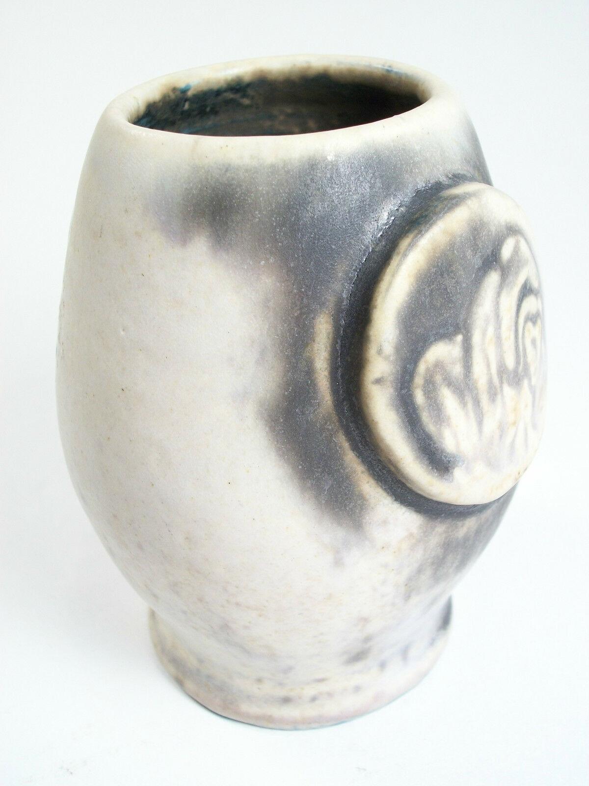 Modern LOUIS MATHE - Vintage Studio Pottery Vase - Signed - Canada - Circa 1992 For Sale