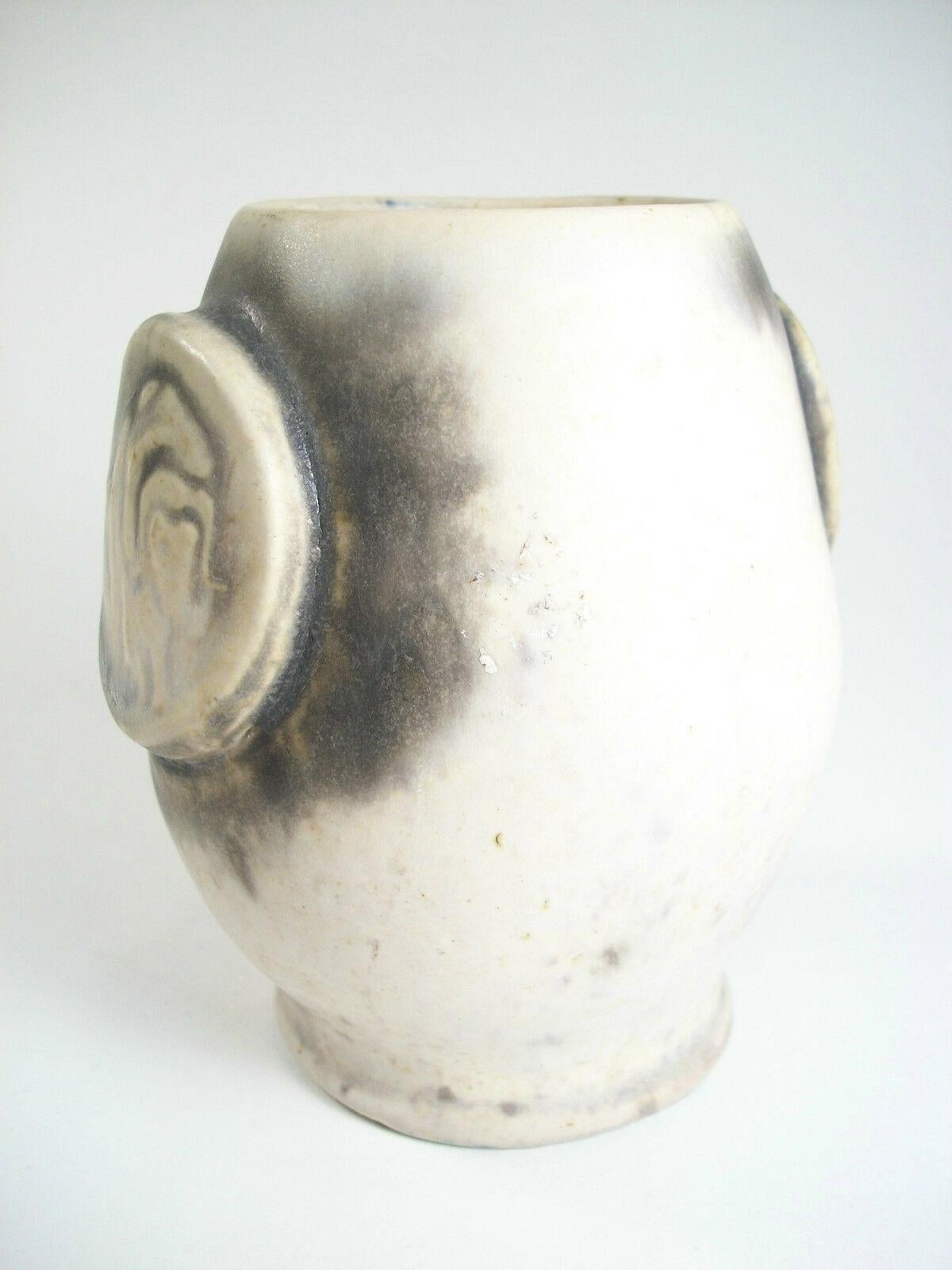 Canadian LOUIS MATHE - Vintage Studio Pottery Vase - Signed - Canada - Circa 1992 For Sale