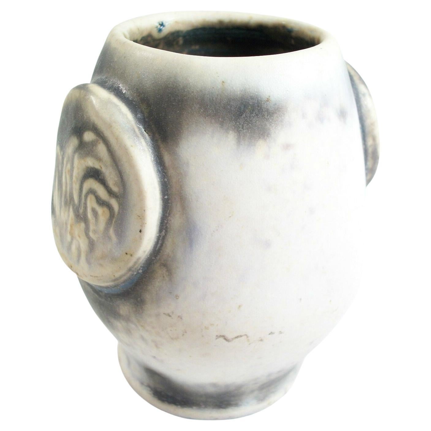 LOUIS MATHE - Vintage Studio Pottery Vase - Signed - Canada - Circa 1992 For Sale