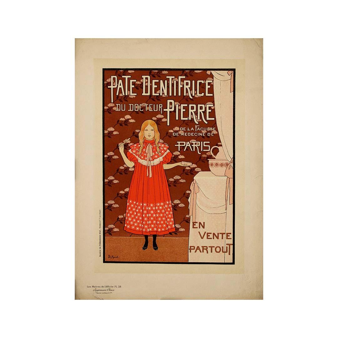 This original lithograph, published in 1896 as Plate 26 in Les Maîtres de l’Affiche series, was designed by renowned French illustrator Louis-Maurice Boutet de Monvel. Known for his refined Art Nouveau aesthetic and delicate colour palettes, Boutet