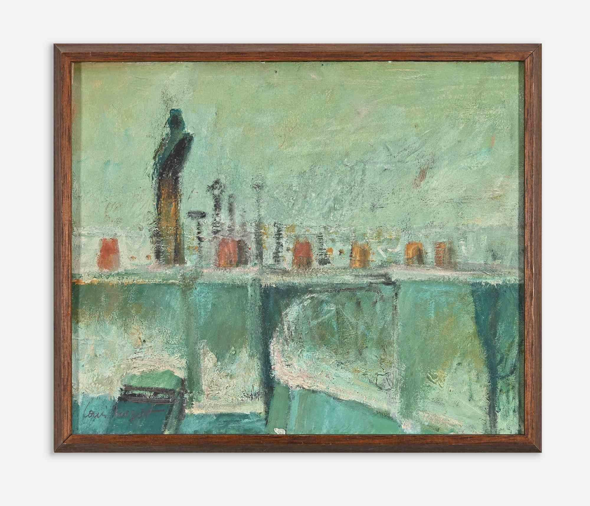 City view is an original modern artwork realized by Louis Mazot in the late 20th Century.

Mixed media on board.

Hand signed on the lower margin.

Includes frame 28 x 33 cm

Fair conditions.

Louis Mazot (1919 - 1994) was a French Artist. His work