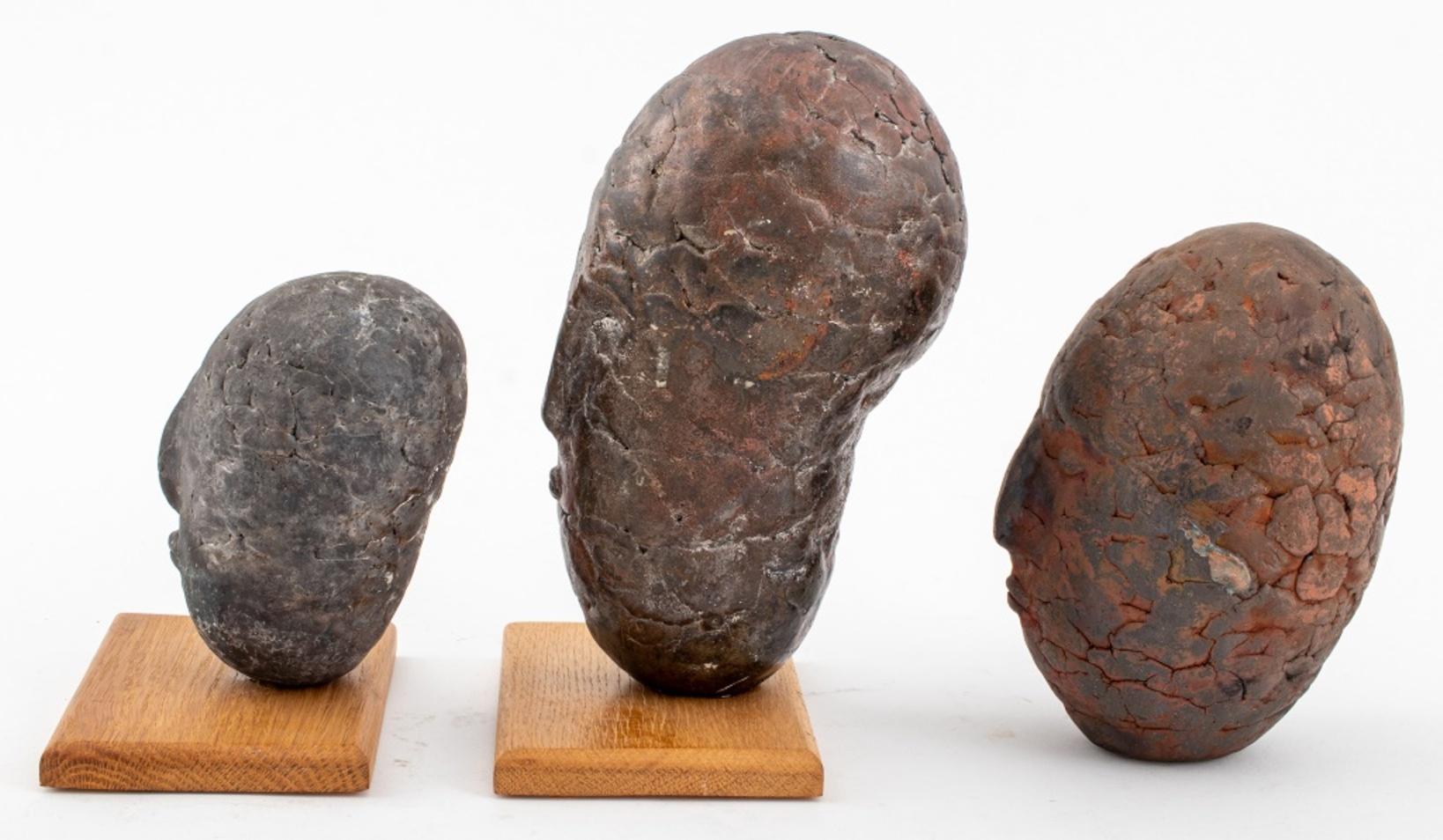 Louis Mendez Art Pottery Bust Sculptures, Set of Three For Sale 3