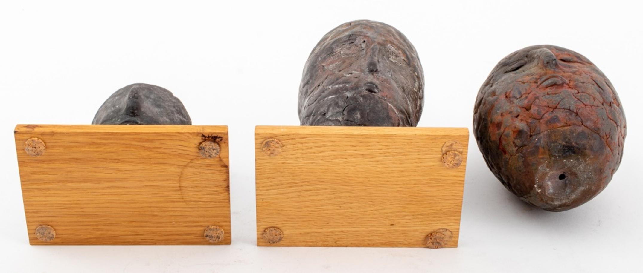 Louis Mendez Art Pottery Bust Sculptures, Set of Three For Sale 5