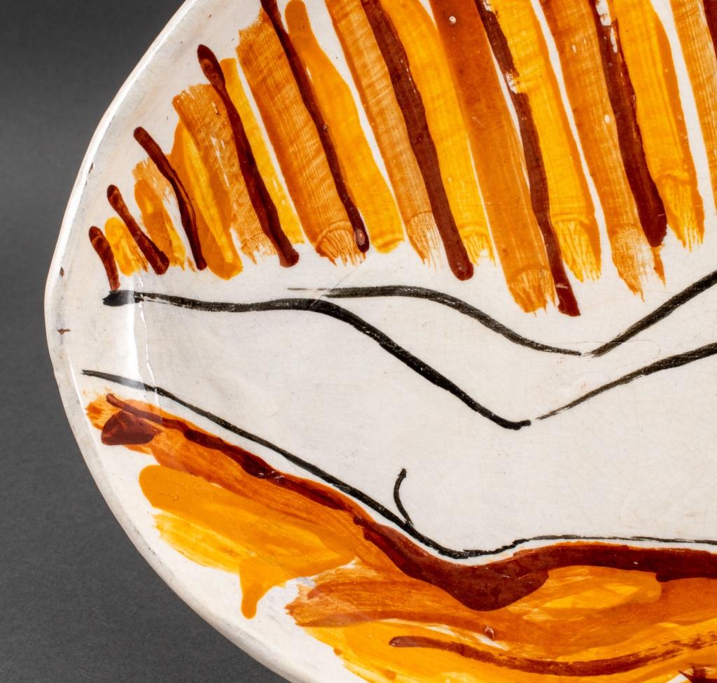 American Louis Mendez Ceramic Art Pottery Platter For Sale