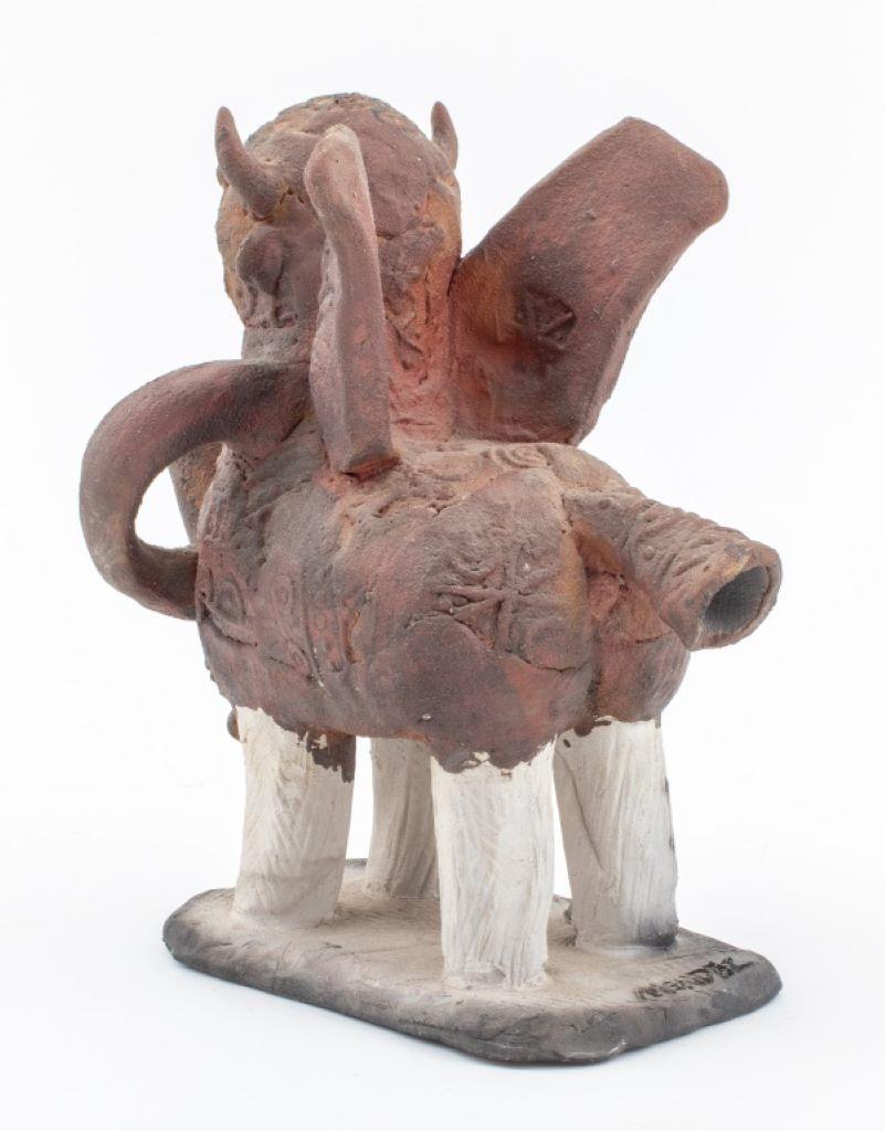 Louis Mendez Ceramic Nude Centaur Sculpture In Good Condition For Sale In Astoria, NY