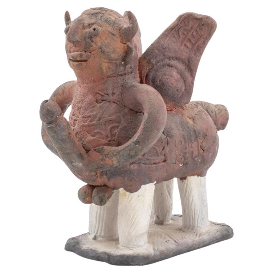 Sculpture de Centaure nue en céramique de Louis Mendez