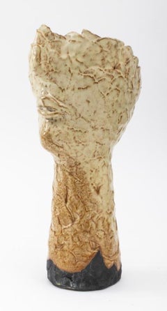 Sculpture moderne de tête en céramique Louis Mendez