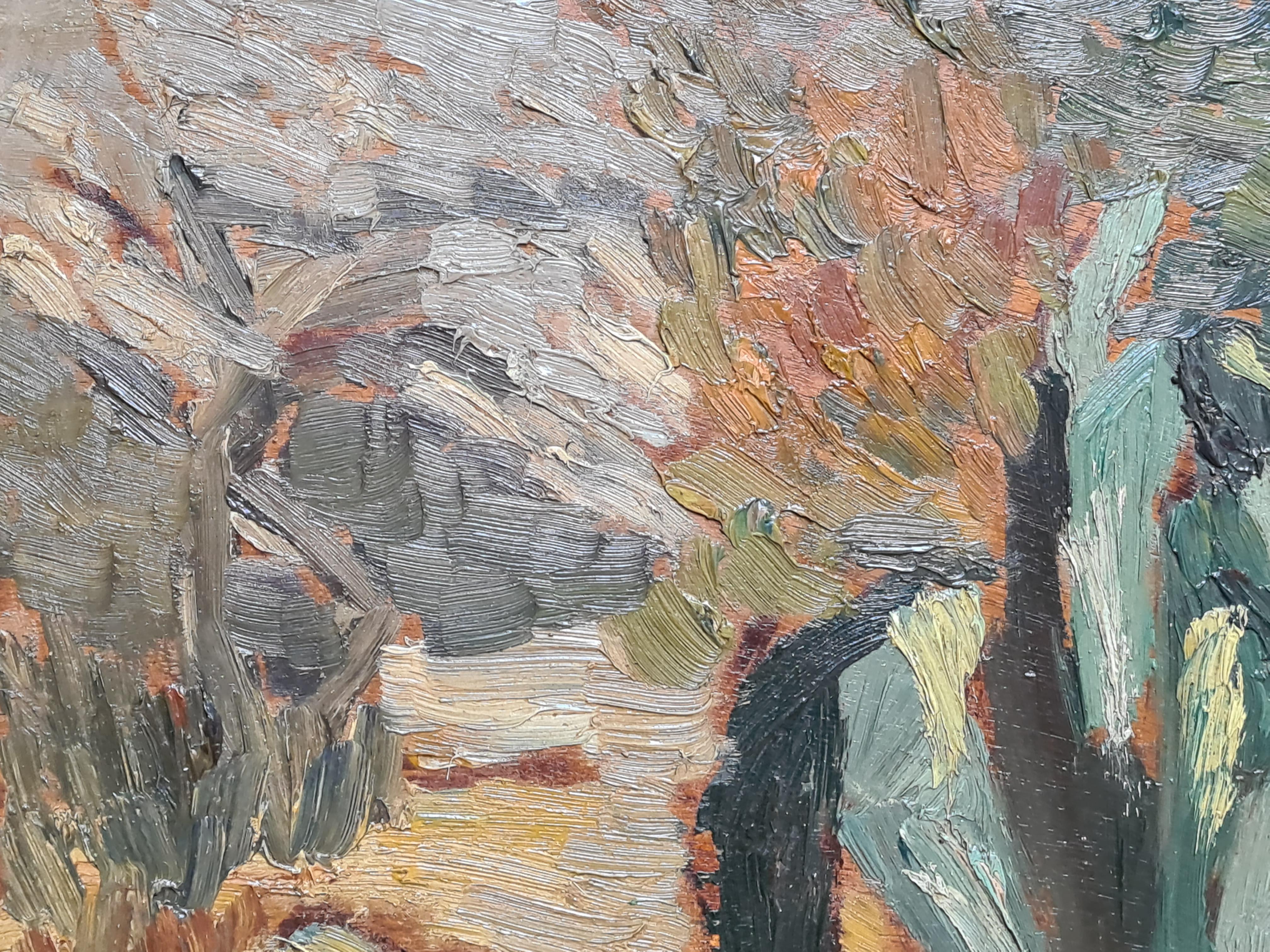 Paesaggio da giardino orientalista post impressionista, L'agave. 3