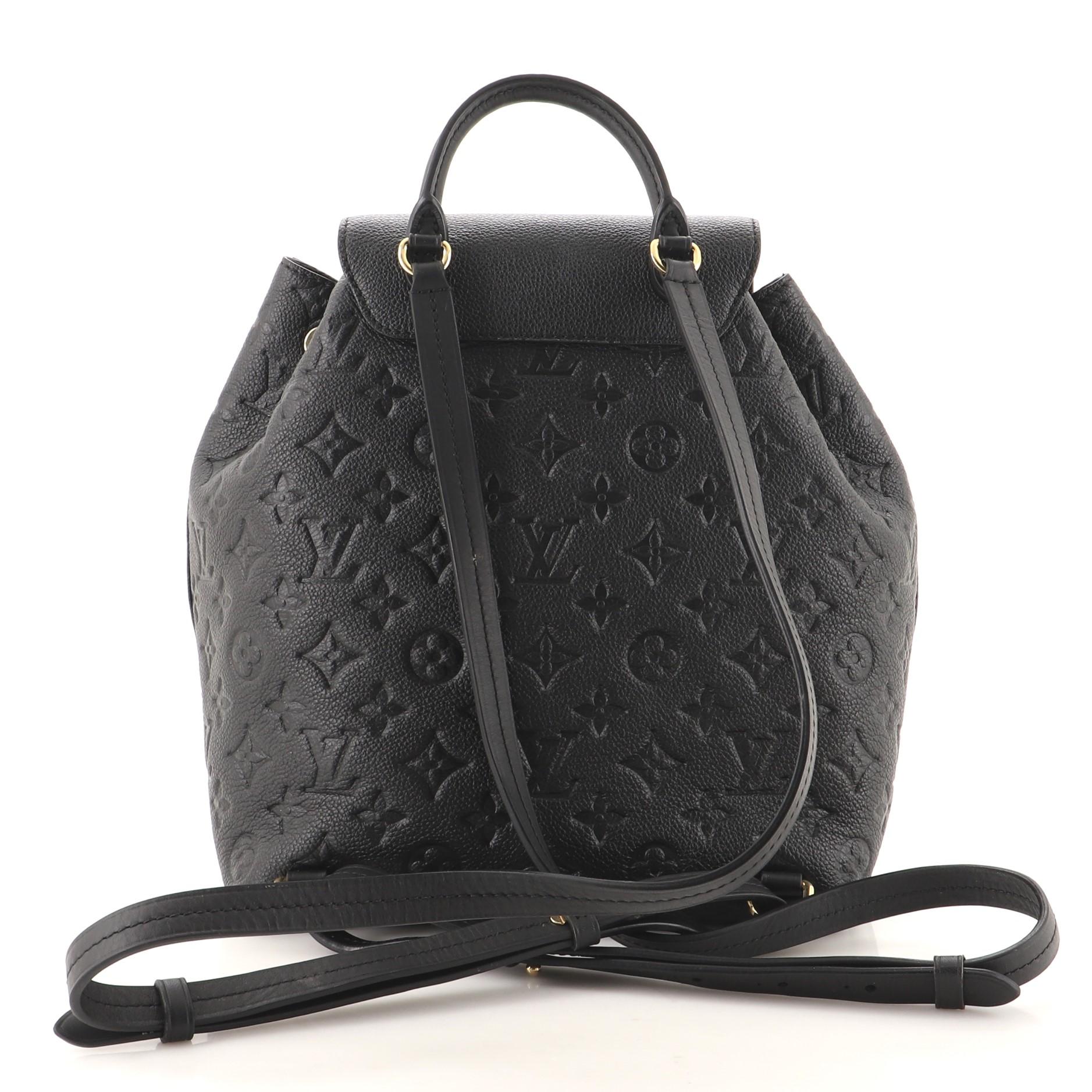 Black Louis Model: Montsouris Backpack NM Monogram Empreinte Leather PM