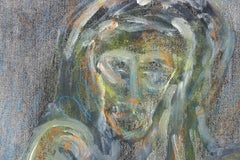 Figurativa astratta espressionista grigia di metà secolo