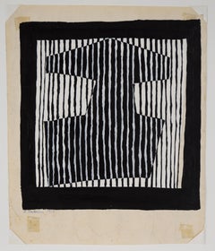 Tra il bianco e il nero - Olio su carta originale del 1972