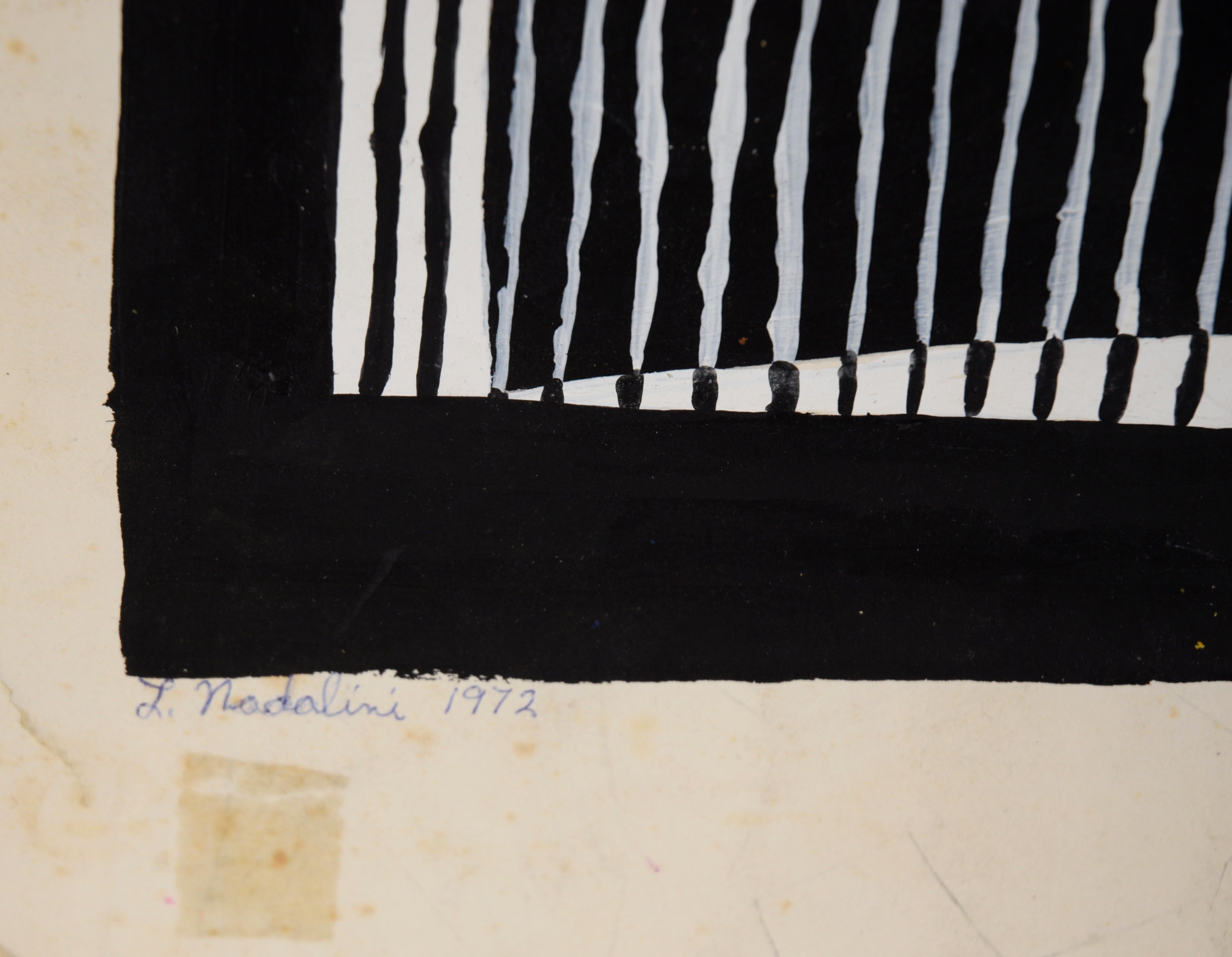 Entre el blanco y el negro - Original 1972 Óleo sobre papel

Óleo original en blanco y negro sobre papel de Louis Nadalini  (estadounidense, 1927-1995). Las líneas blancas y negras ocupan el papel, con un contorno negro más grueso.

Firmado y