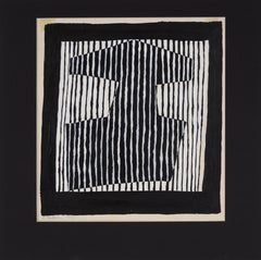 Tra il bianco e il nero - Olio su carta originale del 1972