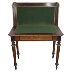 Louis Napoleon Kingwood Marquetry and Ormoly Mounted Fold Top Console Game Table