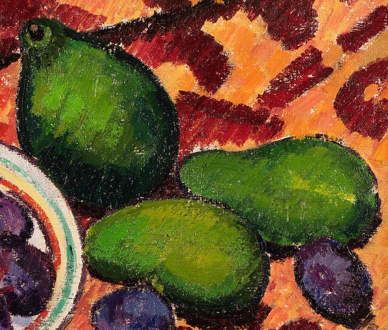 Still life with Avacodos and Figs  - Impressionist Painting by Louis Neillot