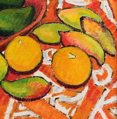 Tahitian Still life with fruit, Oil on canvas, Framed