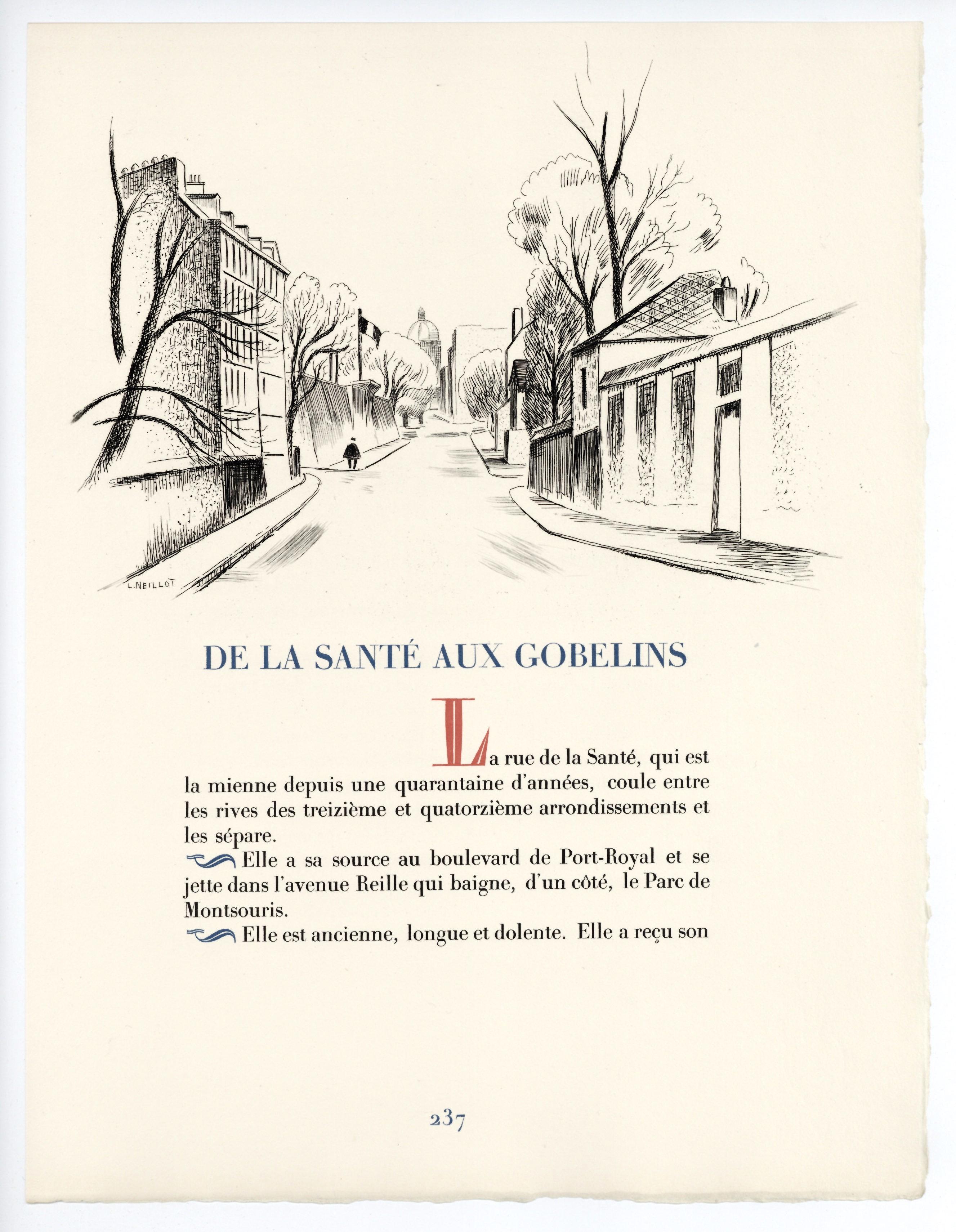 Medium: incisione originale. Questa impressione su carta Canson et Montgolfier è stata stampata nel 1937 in un'edizione di 500 esemplari per il portfolio 