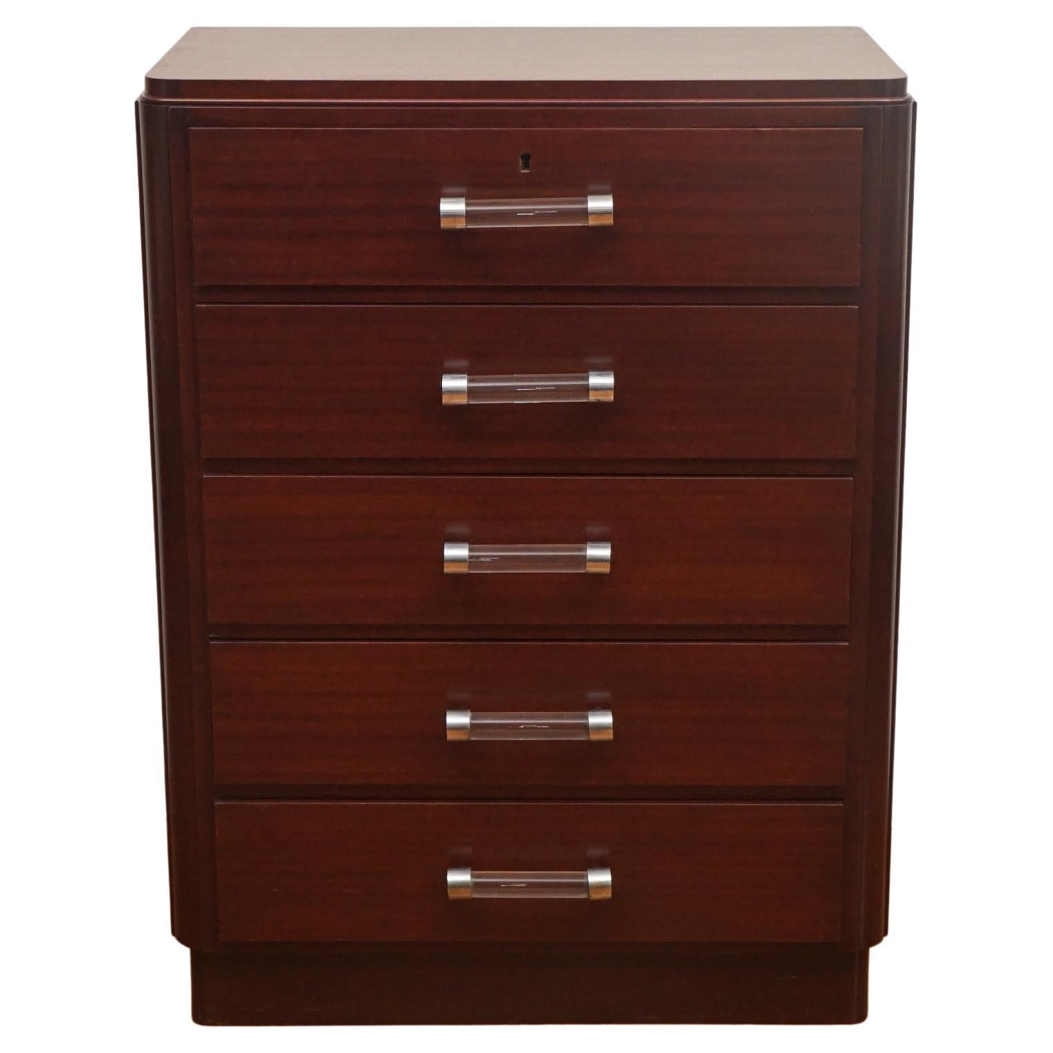 Louis Neiss Mahogany Office Cabinet For Sale