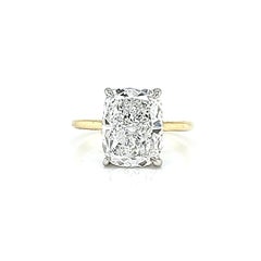 Louis Newman & Co 4.27 carat Elongated Cushion Cut GIA Diamond Solitaire Ring