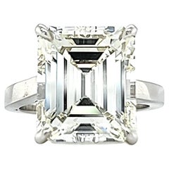 Louis Newman & Co 7.95 carat Emerald Cut GIA certified Diamond Solitaire  Ring