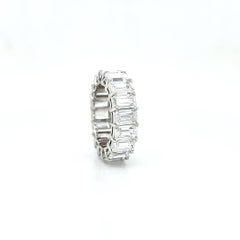 Louis Newman & Co Emerald Cut Diamond Eternity Band with GIA Certificates