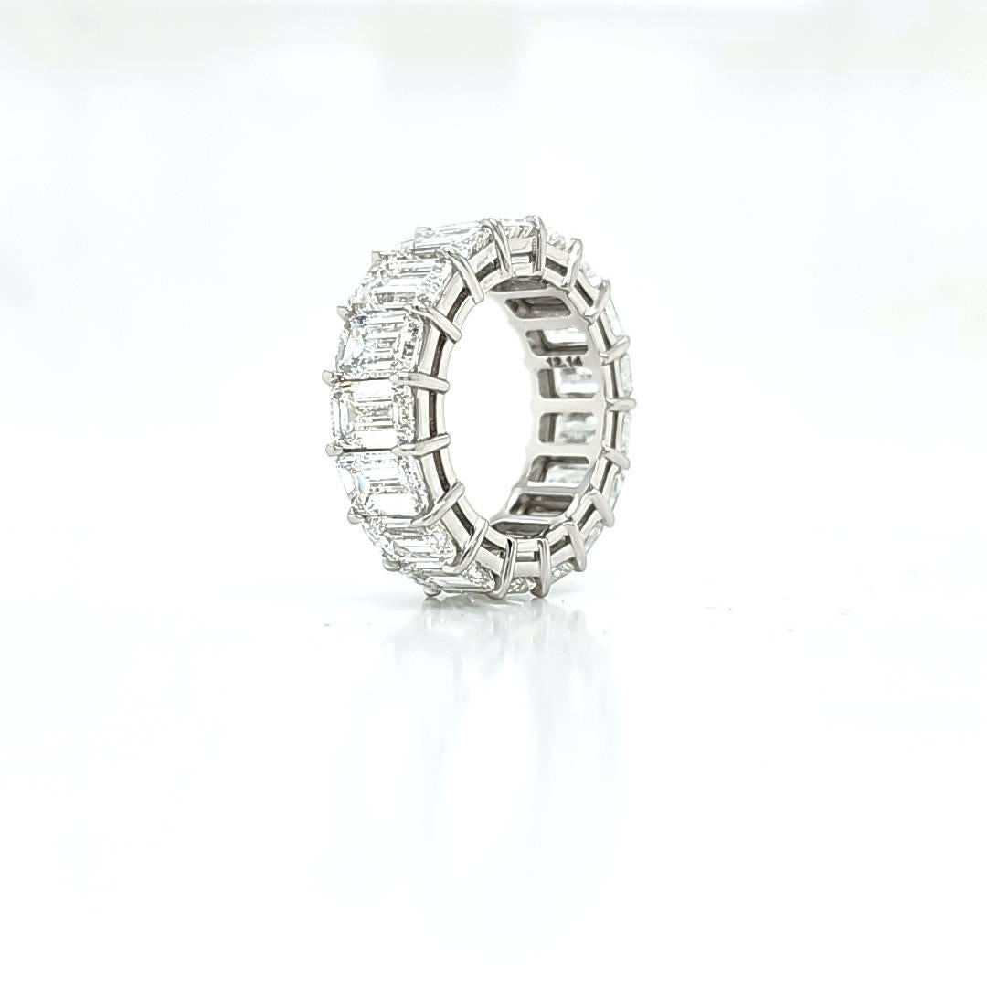 Louis Newman & Co Emerald Cut Diamond Eternity Band with GIA Certificates For Sale 1