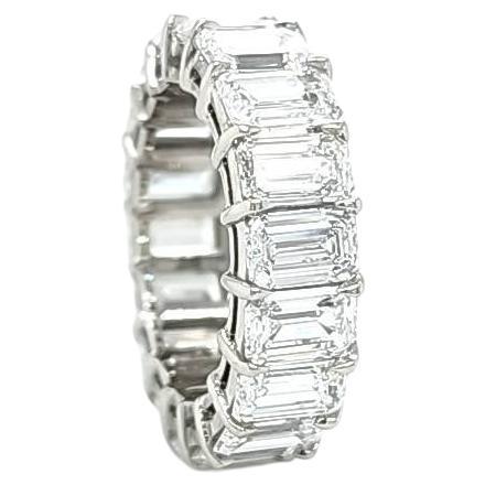 Louis Newman & Co Emerald Cut Diamond Eternity Band with GIA Certificates For Sale