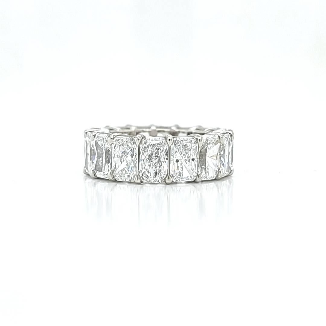 For Sale:  Louis Newman & Co GIA 11.39ct GIA Certified Radiant-Cut Diamond Eternity Band 7