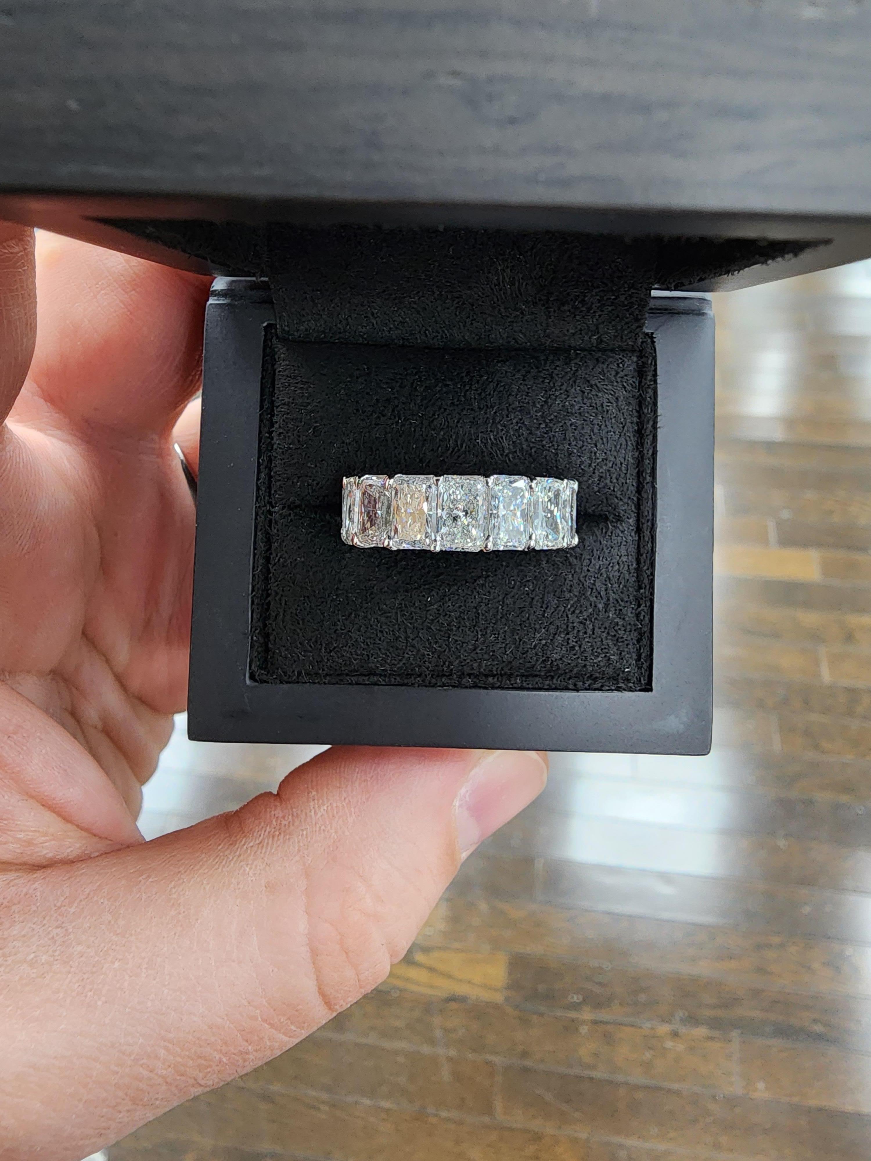Louis Newman & Co GIA 11.39ct GIA Certified Radiant-Cut Diamond Eternity Band 9