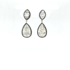 Louis Newman & Co GIA zertifiziert 10,51 Karat Birnenform Diamant Ohrringe