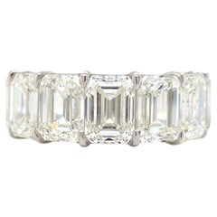 Louis Newman & Co Alianza de diamantes talla esmeralda certificada por GIA de 19,51 quilates