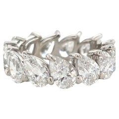 Louis Newman & Co GIA certified 6.58 carats Elongated Pear Shape Eternity Band