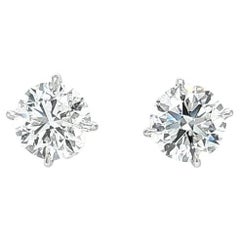 Louis Newman & Co GIA Certified 6.62 carats total Diamond Studs
