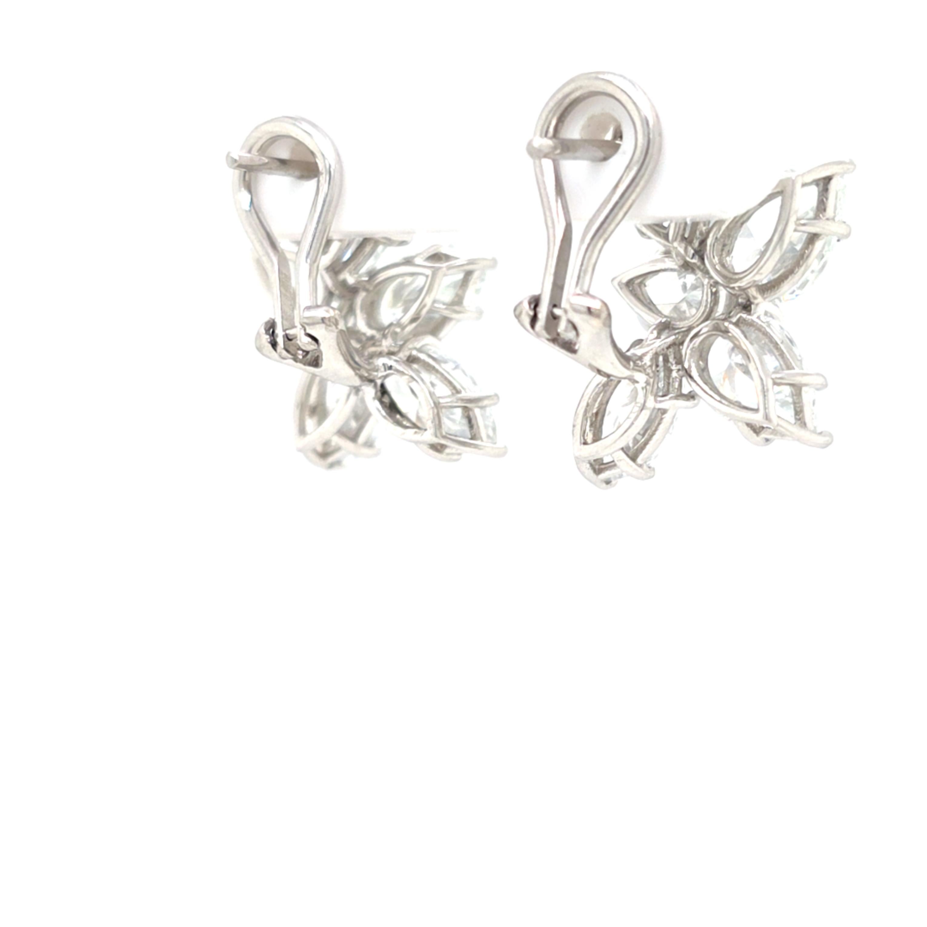 Women's or Men's Louis Newman & Co GIA Certified 7.06 Carats Diamond Cluster Earrings For Sale