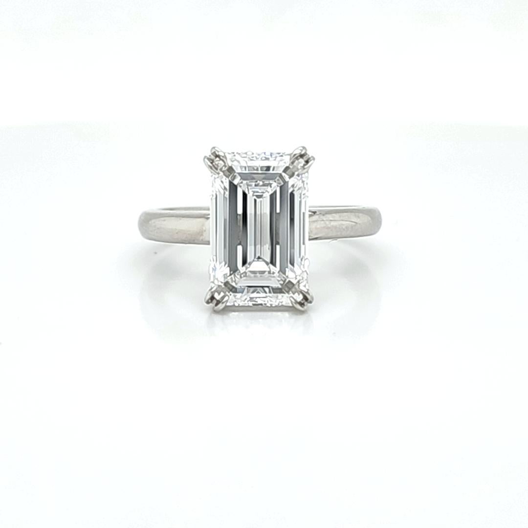 4.01 Carat GIA Certified D color VS1 clarity Emerald Cut Diamond. 61.4 Depth Percentage and 11.82 millimeters make this a show stopper diamond. 1.56 Ratio is what everyone is searching for these days, and perfectly looking diamond. has that proper