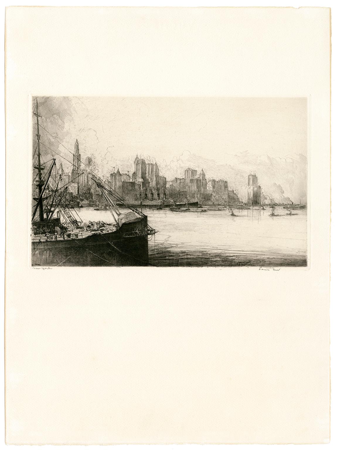 New York (from Ports of America) - Print by Louis Orr